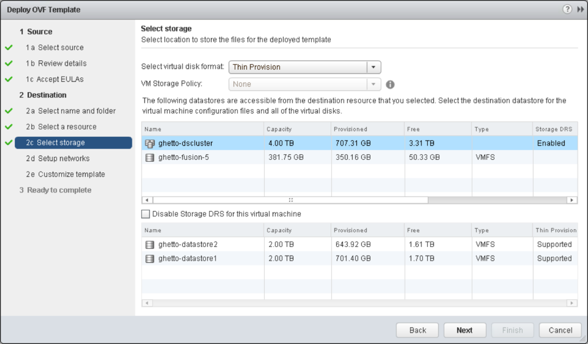 vPostgres Datastore Location