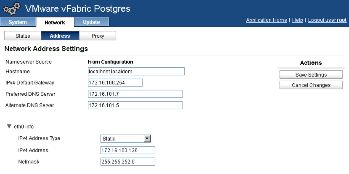 vPostgres Hostname