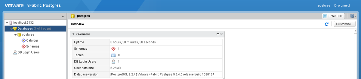 vPostgres SQL Session