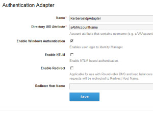 Configuring Kerberos IDP